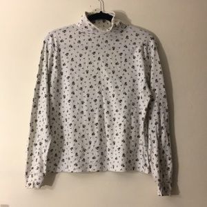 Vintage floral turtle neck